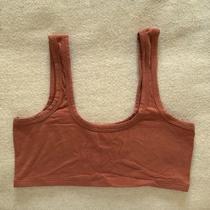 ARQ WIDE STRAP BRA TERRA COTTA sz L